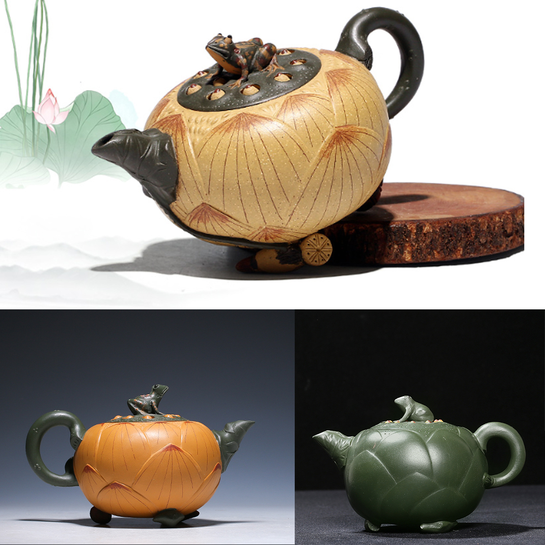 【青蛙蓮子壺】民國綠泥!名家蔣蓉大師匠心之作,給國人最正宗的紫砂壺! 【青蛙蓮子壺】民國綠泥!名家蔣蓉大師匠心之作,給國人最正宗的紫砂壺!