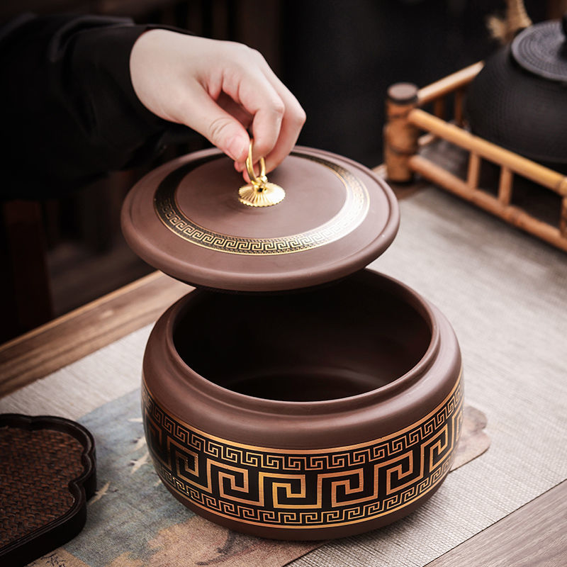 好茶值得好收藏!2025新中式紫砂茶罐☛防潮密封|黃金大容量1900cc|可儲存一斤茶葉 好茶值得好收藏!2025新中式紫砂茶罐☛防潮密封|黃金大容量1900cc|可儲存一斤茶葉